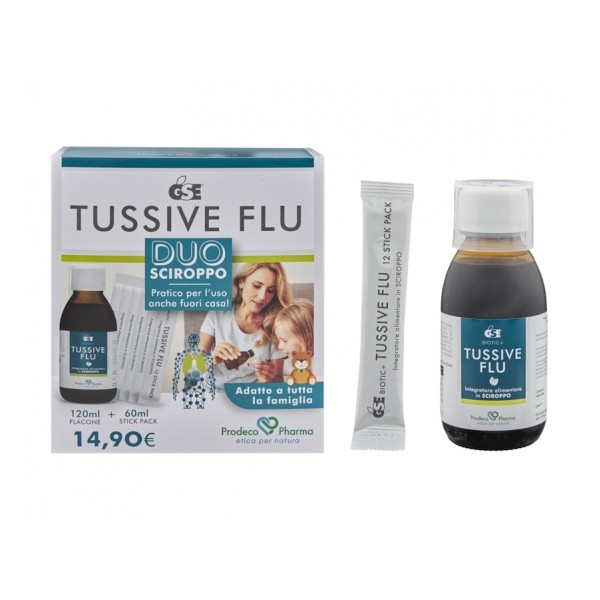 GSE TUSSIVE FLU DUO FLACONE 120 ML +60 ML STICK PACK