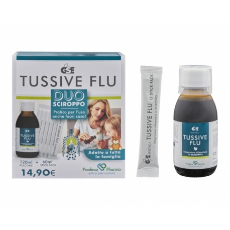 GSE TUSSIVE FLU DUO FLACONE 120 ML +60 ML STICK PACK