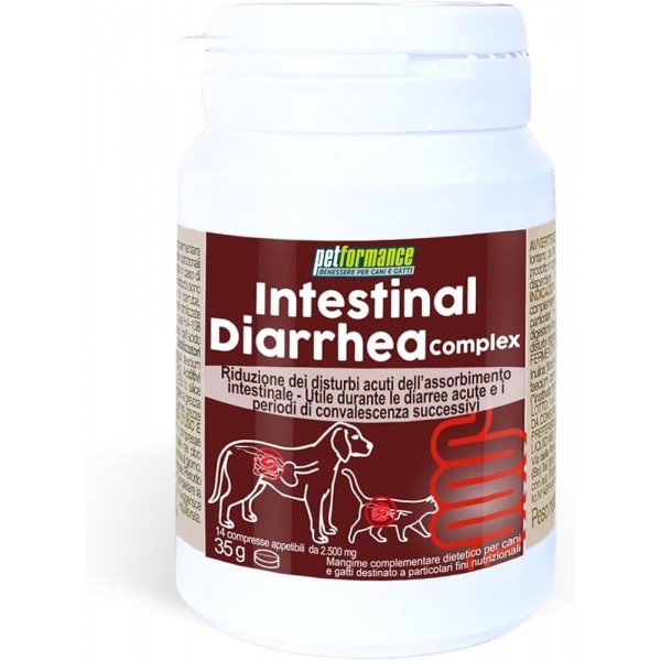 PETFORMANCE INTESTINAL DIARRHEA COMPLEX 14 COMPRESSE APPETIBILI - TRATTAMENTO DIARREA