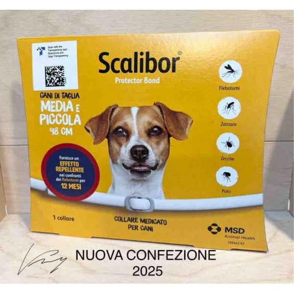 SCALIBOR COLLARE CM 48 - NUOVA CONFEZIONE 2025  -SCAD. 03-2027 -NUOVO PRODOTTO ITALIANO  ORIGINALE MSD